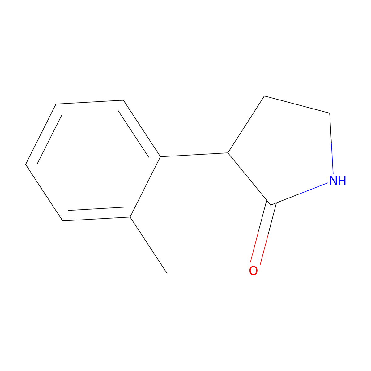 3-(2-Methylphenyl)pyrrolidin-2-one molecular structure, CAS 1267498-85-0