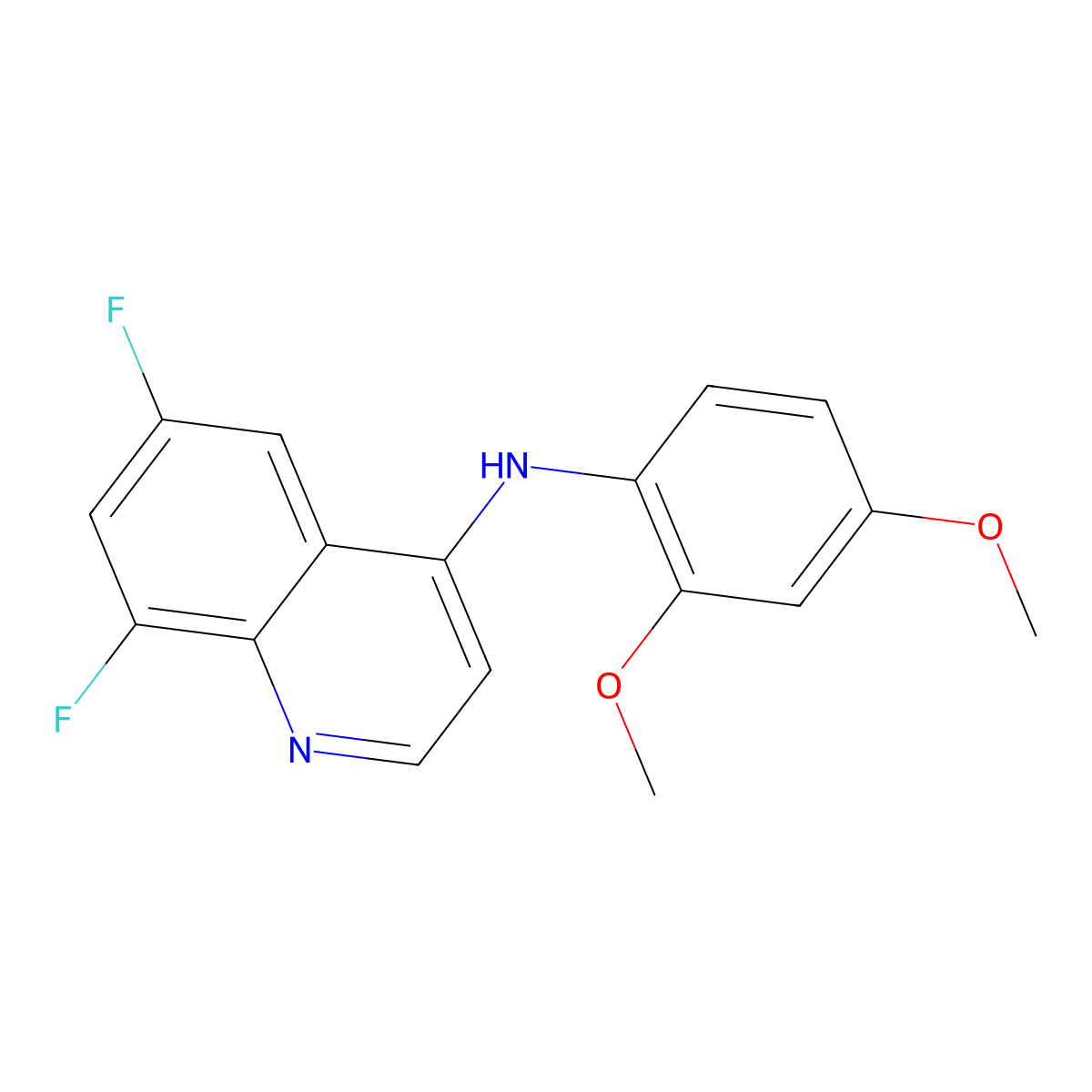 N-(2,4-dimethoxyphenyl)-6,8-difluoroquinolin-4-amine molecular structure, CAS 1267499-15-9