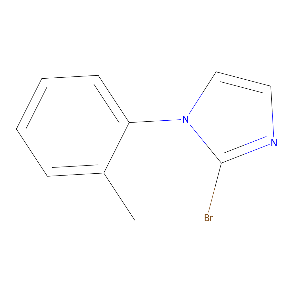 2-bromo-1-(o-tolyl)-1H-imidazole molecular structure, CAS 1267520-98-8