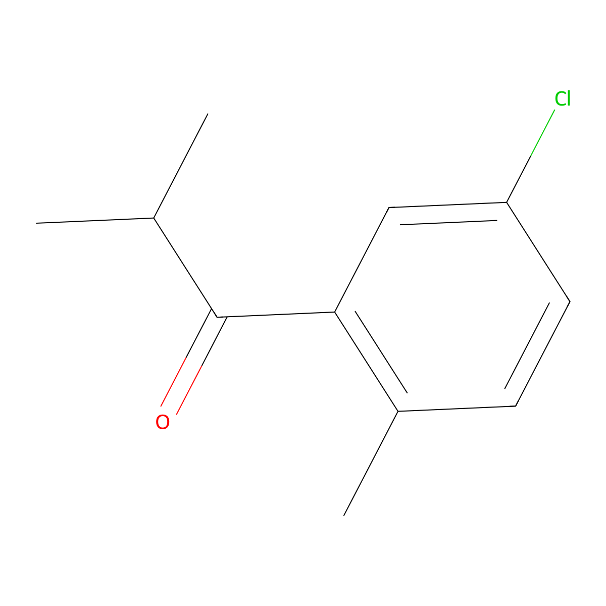1-(5-Chloro-2-methylphenyl)-2-methylpropan-1-one molecular structure, CAS 1267531-21-4
