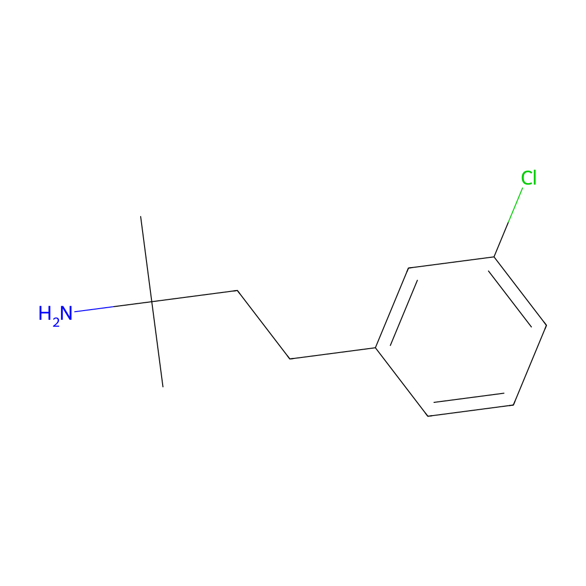 4-(3-Chlorophenyl)-2-methylbutan-2-amine molecular structure, CAS 1267531-34-9