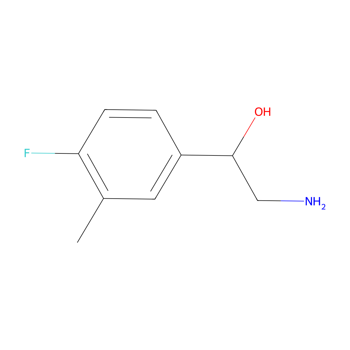 2-Amino-1-(4-fluoro-3-methylphenyl)ethan-1-ol molecular structure, CAS 1267532-95-5