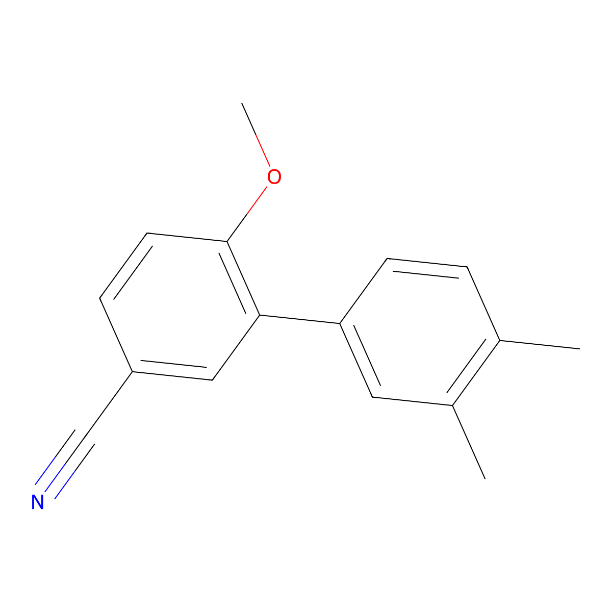 6-Methoxy-3',4'-dimethyl-[1,1'-biphenyl]-3-carbonitrile molecular structure, CAS 1267534-62-2