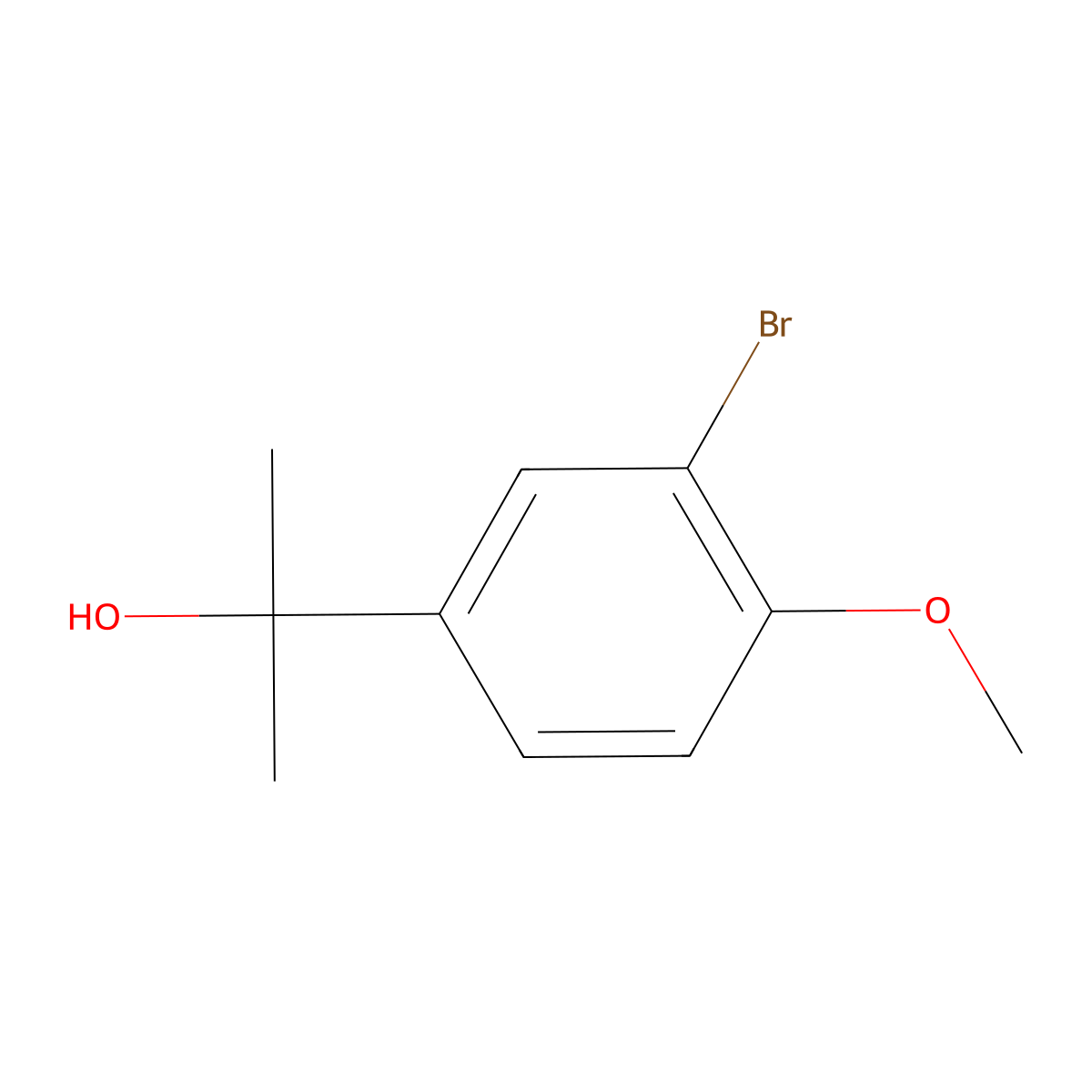 2-(3-Bromo-4-methoxy-phenyl)-propan-2-ol molecular structure, CAS 1267535-56-7