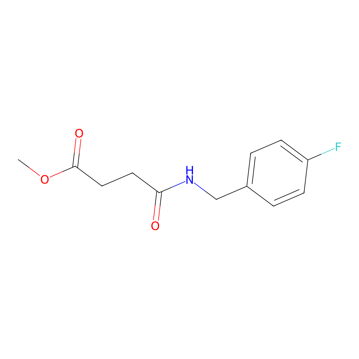 Methyl 4-{[(4-fluorophenyl)methyl]amino}-4-oxobutanoate molecular structure, CAS 1267535-57-8