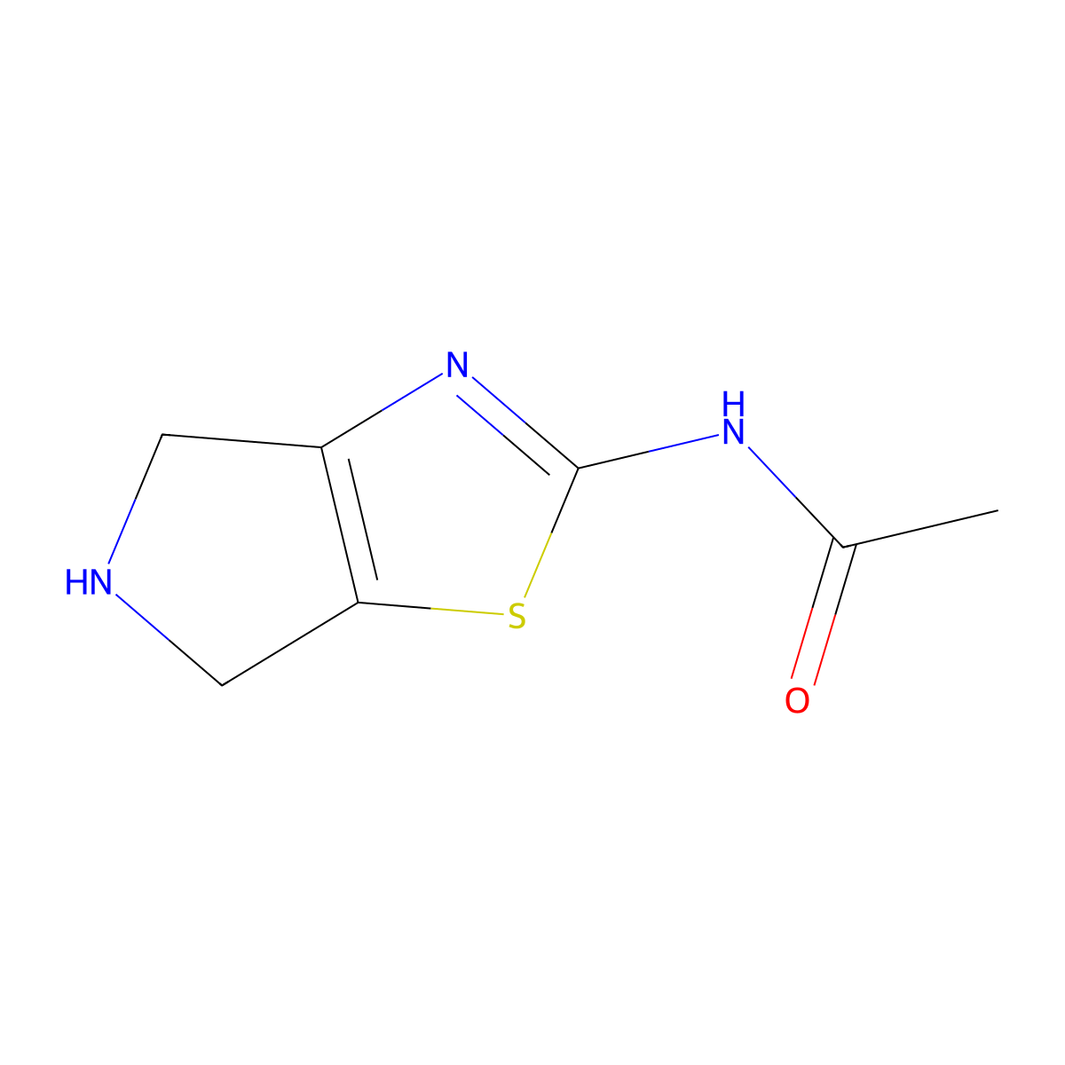 N-(5,6-dihydro-4H-pyrrolo[3,4-d][1,3]thiazol-2-yl)acetamide molecular structure, CAS 1267546-34-8