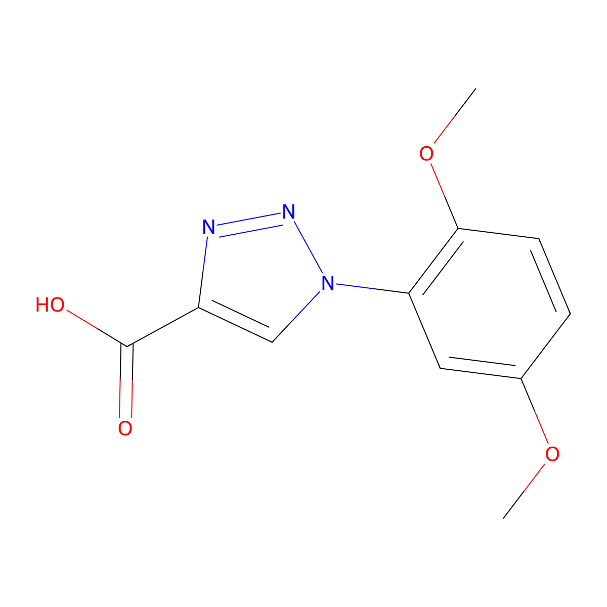 1-(2,5-Dimethoxyphenyl)-1H-1,2,3-triazole-4-carboxylic acid molecular structure, CAS 1267548-63-9