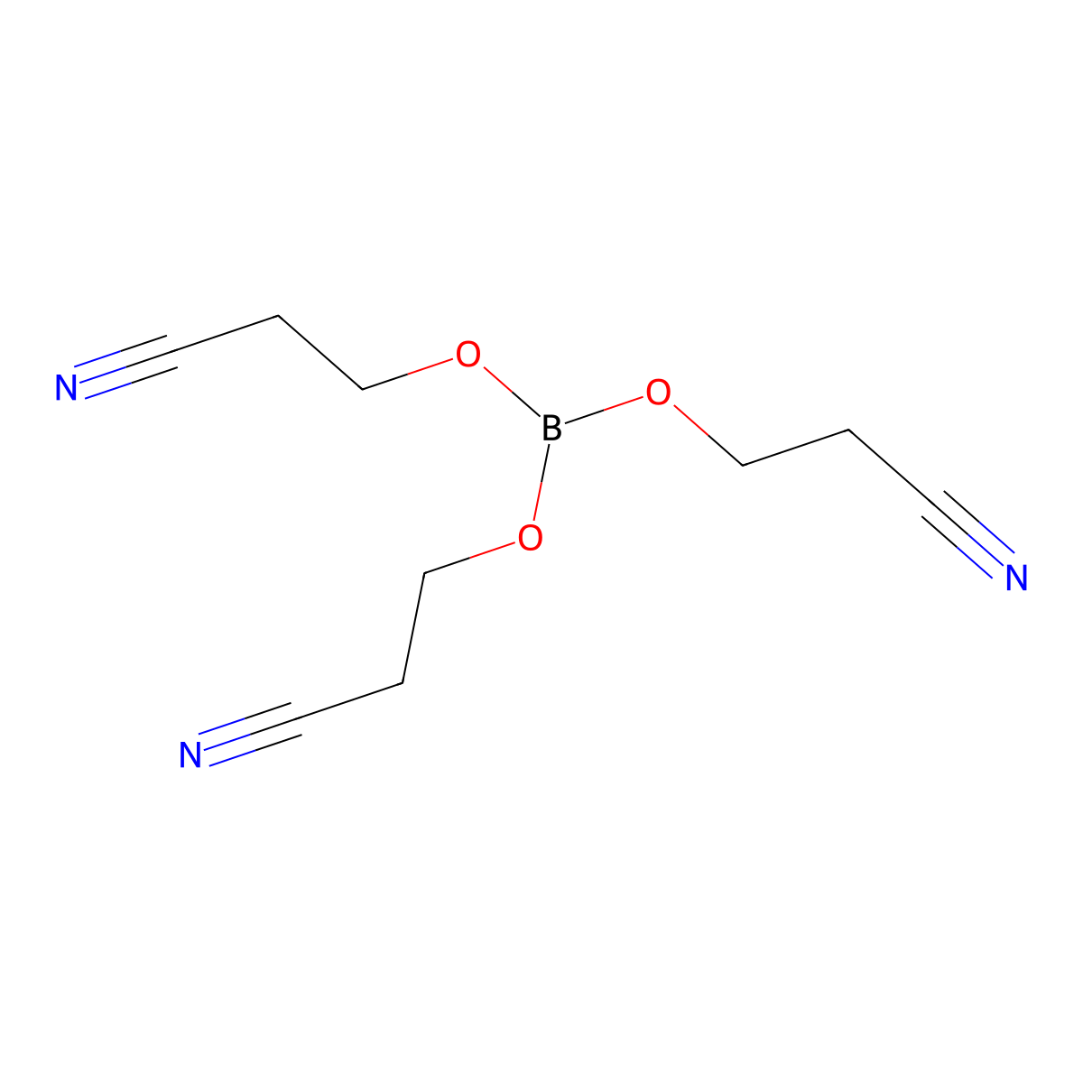 Tris(2-cyanoethyl) Borate molecular structure, CAS 126755-67-7