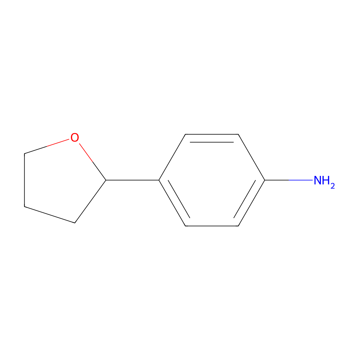 4-(Oxolan-2-yl)aniline molecular structure, CAS 1267553-72-9