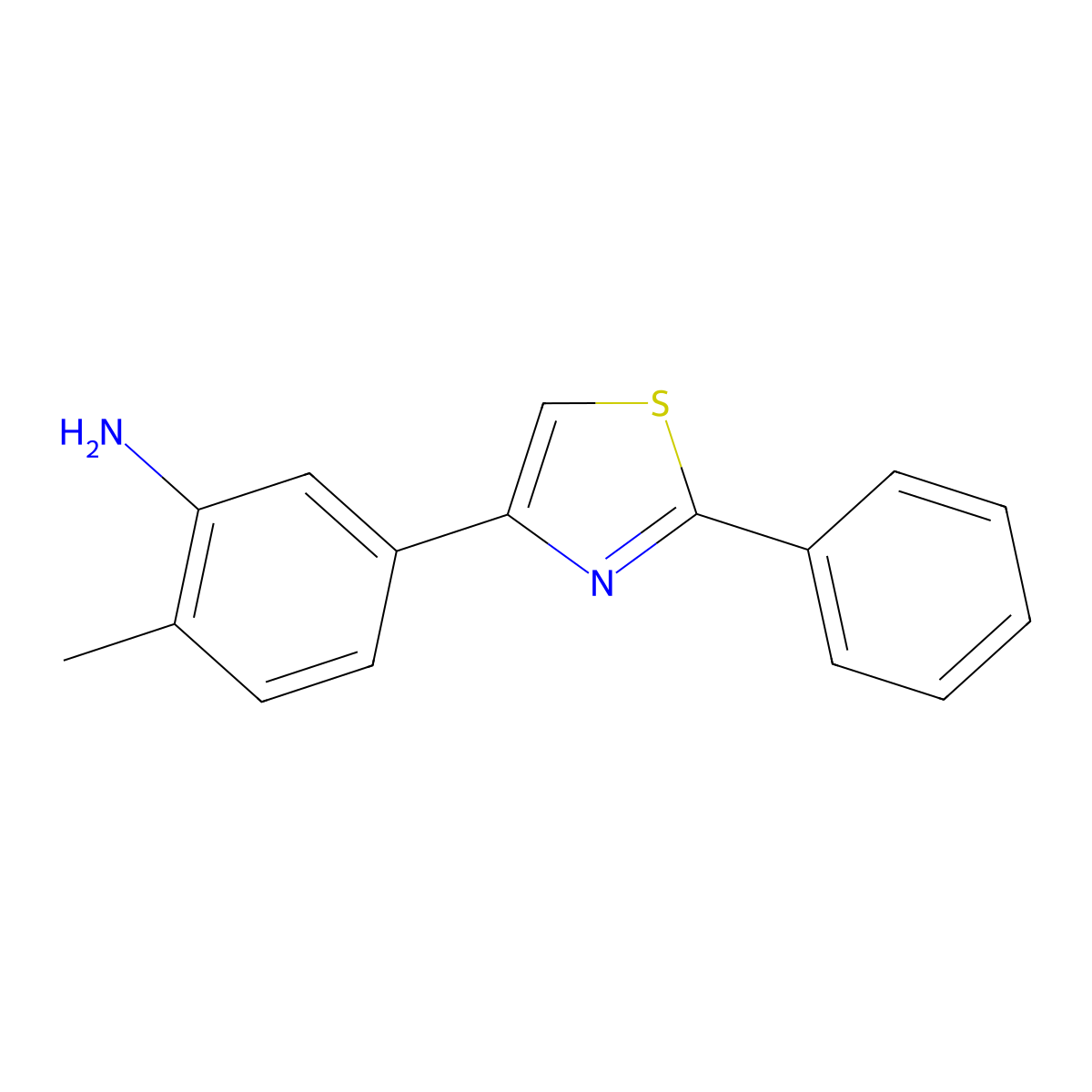 2-Methyl-5-(2-phenylthiazol-4-yl)aniline molecular structure, CAS 1267579-11-2