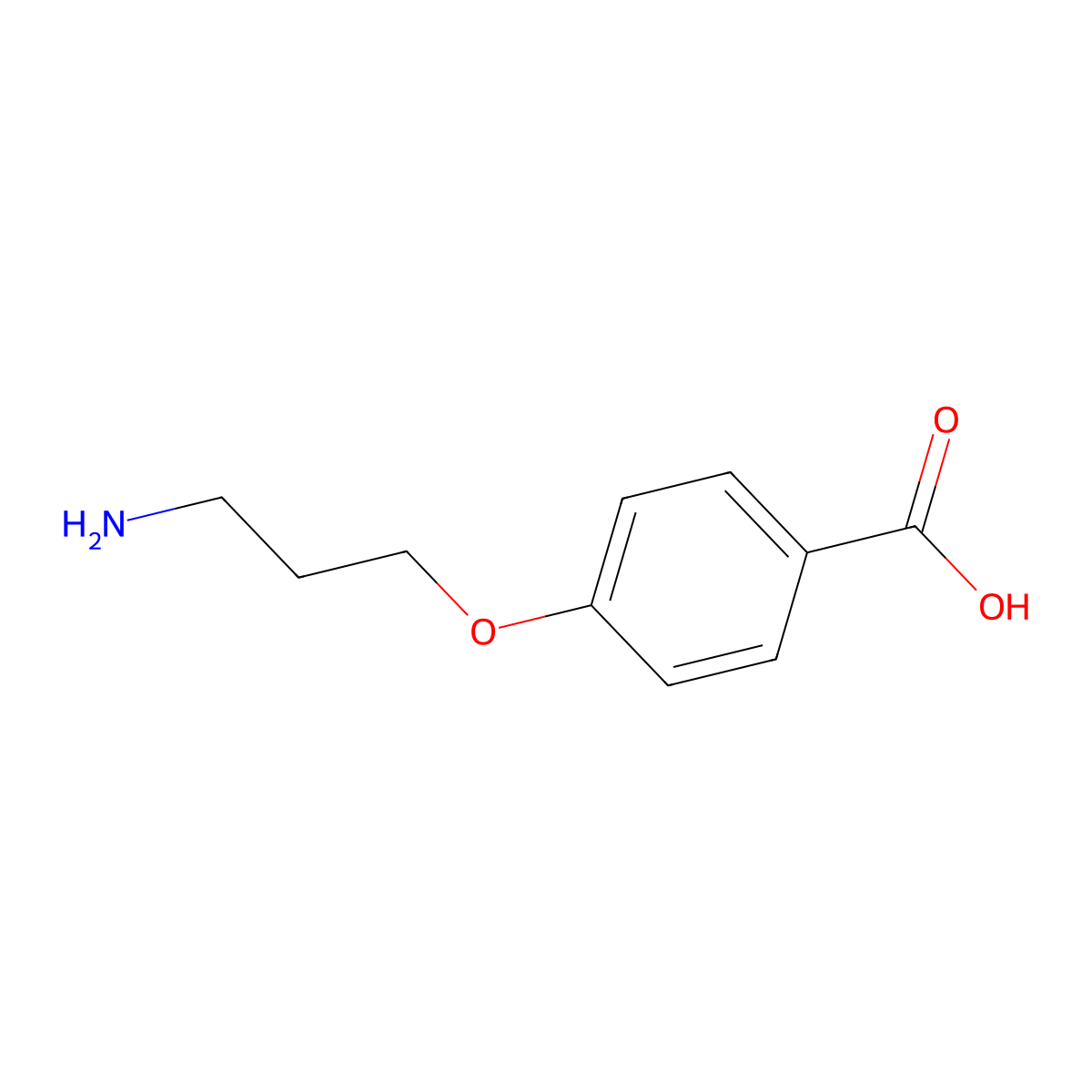 4-(3-Aminopropoxy)benzoic acid molecular structure, CAS 1267589-68-3