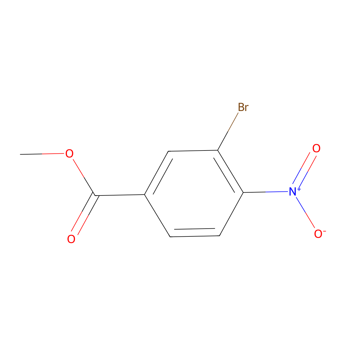 Methyl 3-bromo-4-nitrobenzoate molecular structure, CAS 126759-30-6