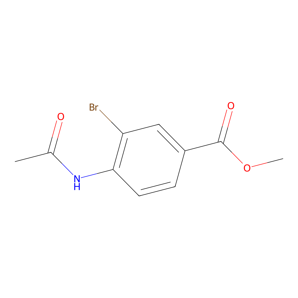 Methyl 4-acetamido-3-bromobenzoate molecular structure, CAS 126759-47-5