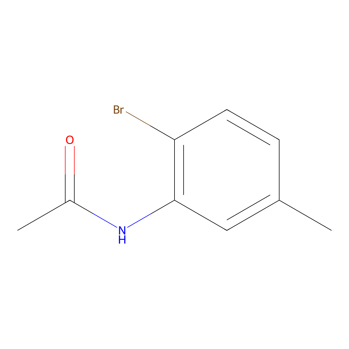 N-(2-bromo-5-methylphenyl)acetamide molecular structure, CAS 126759-48-6