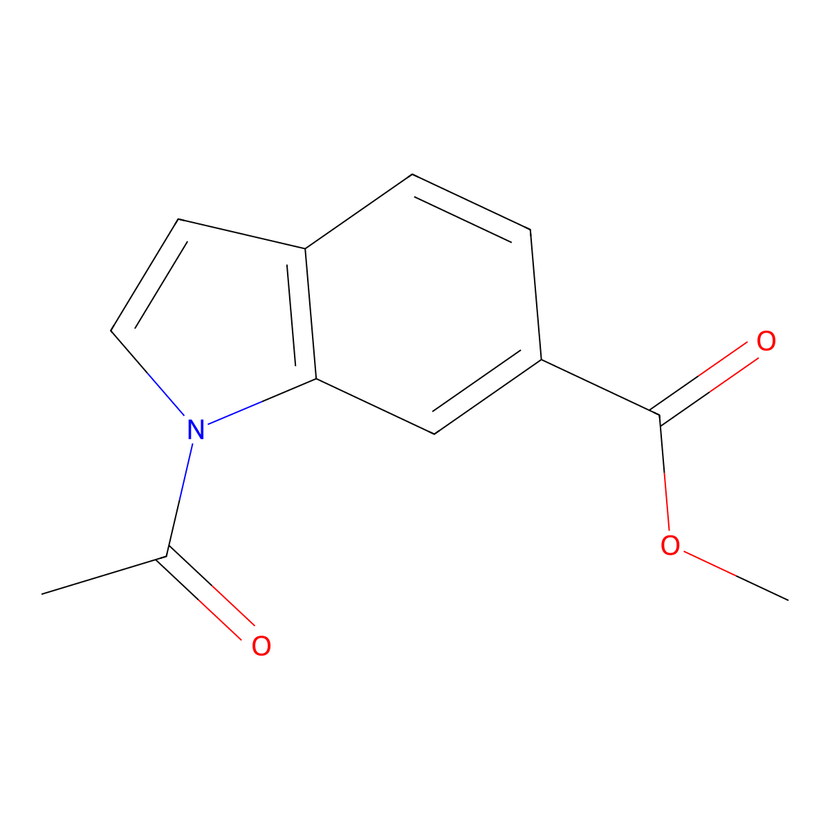 Methyl 1-acetyl-1H-indole-6-carboxylate molecular structure, CAS 126759-62-4