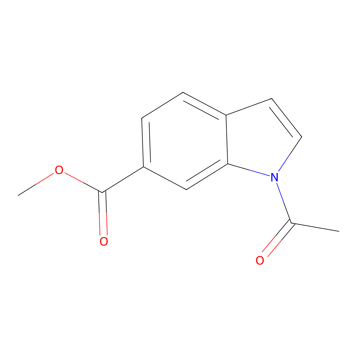 Methyl 1-acetyl-1H-indole-6-carboxylate molecular structure, CAS 126759-62-4