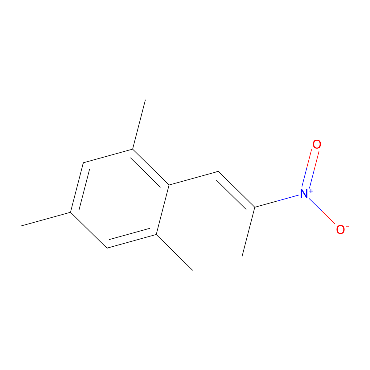 1-(2,4,6-Trimethylphenyl)-2-nitropropene molecular structure, CAS 126760-70-1