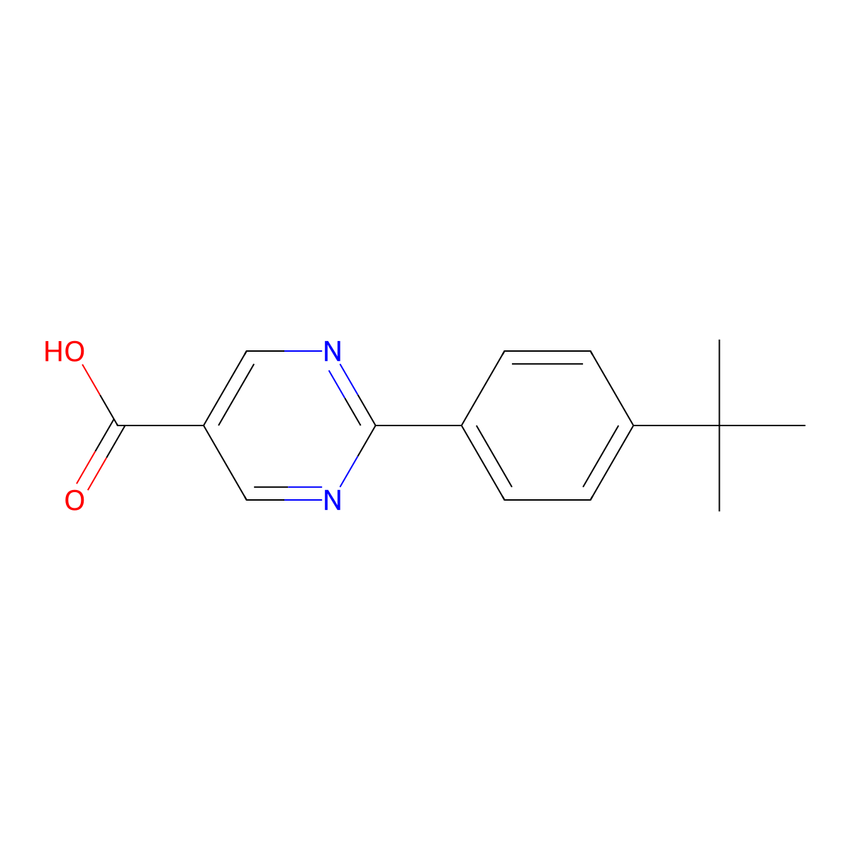 2-(4-Tert-butylphenyl)pyrimidine-5-carboxylic acid molecular structure, CAS 1267604-82-9