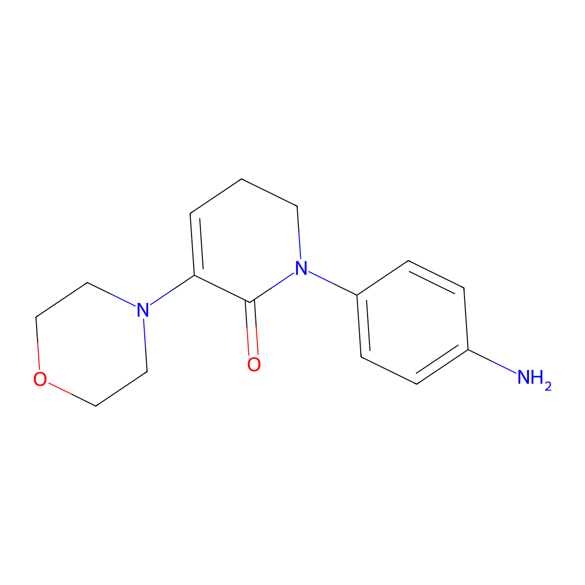 1-(4-AminoPhenyl)-5,6-Dihydro-3-(4-Morpholinyl)-2(1H)-Pyridinone molecular structure, CAS 1267610-26-3