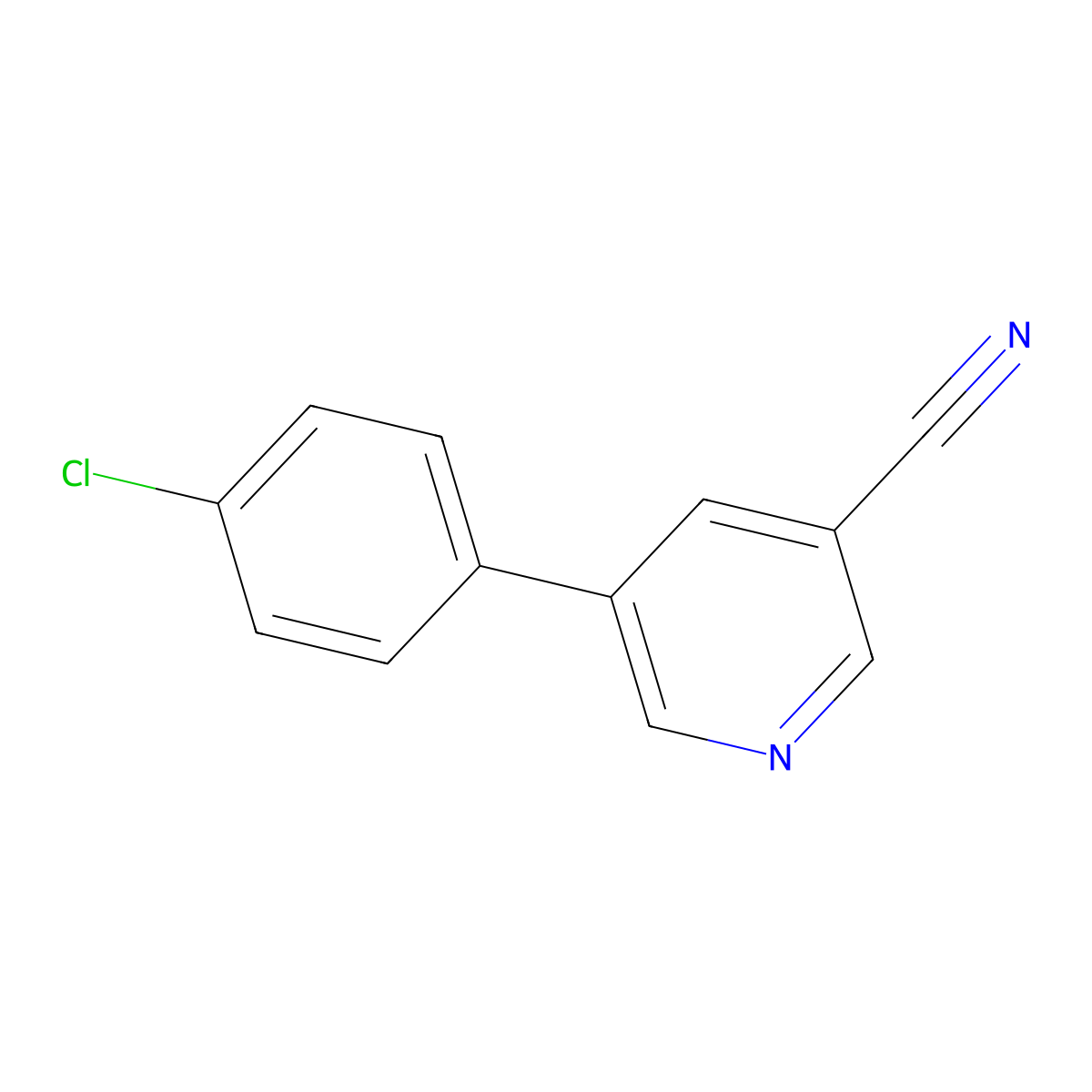 5-(4-Chlorophenyl)nicotinonitrile molecular structure, CAS 1267613-64-8