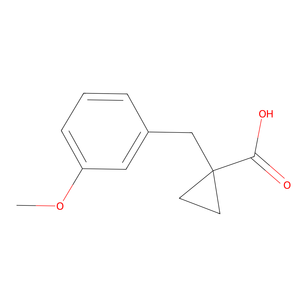 1-[(3-Methoxyphenyl)methyl]cyclopropane-1-carboxylic acid molecular structure, CAS 1267616-28-3