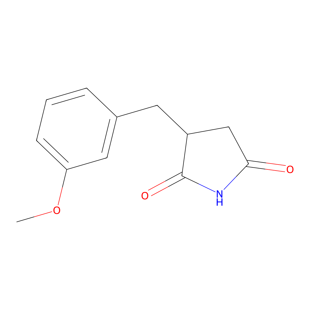 3-(3-Methoxybenzyl)pyrrolidine-2,5-dione molecular structure, CAS 1267618-58-5