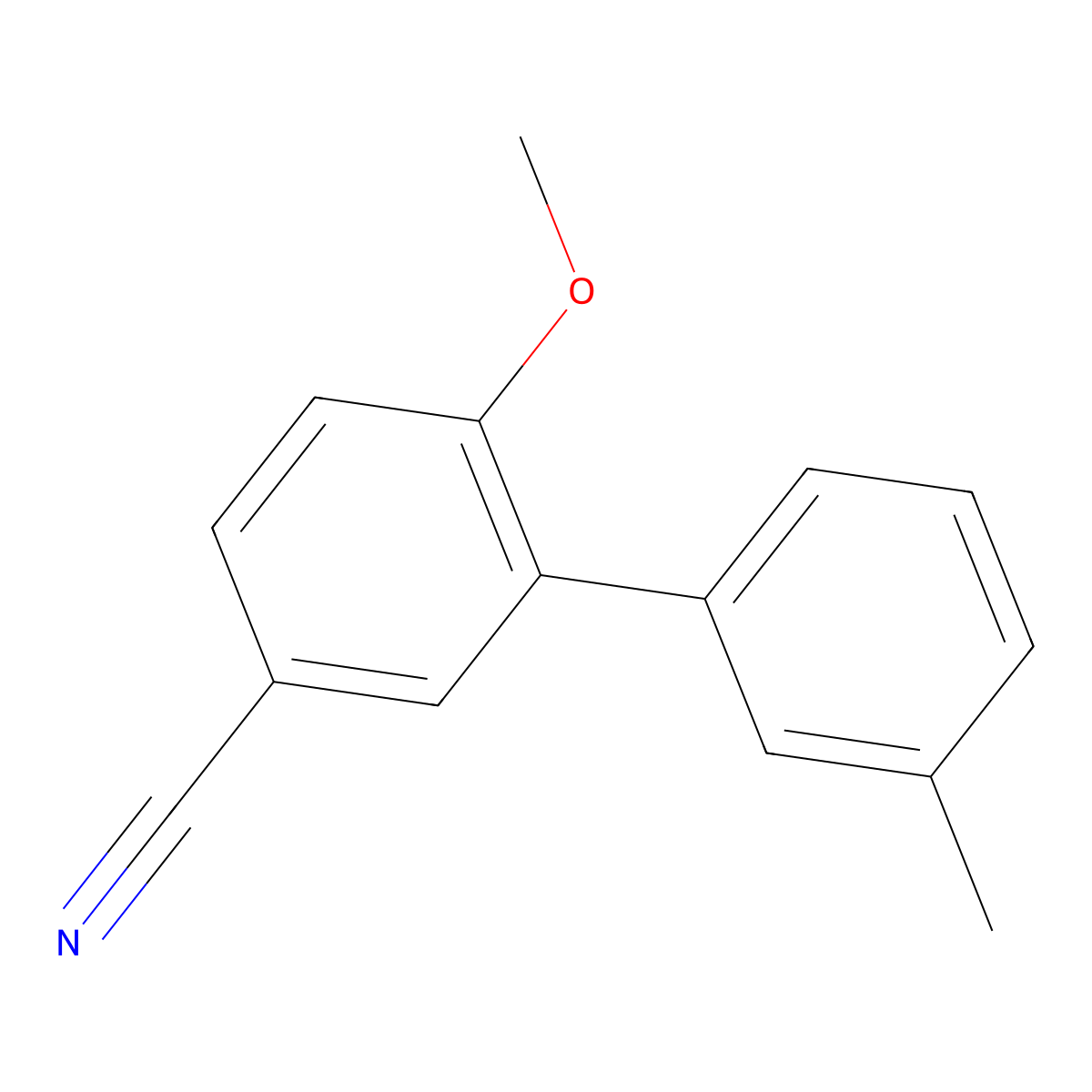 6-Methoxy-3'-methyl-[1,1'-biphenyl]-3-carbonitrile molecular structure, CAS 1267626-03-8