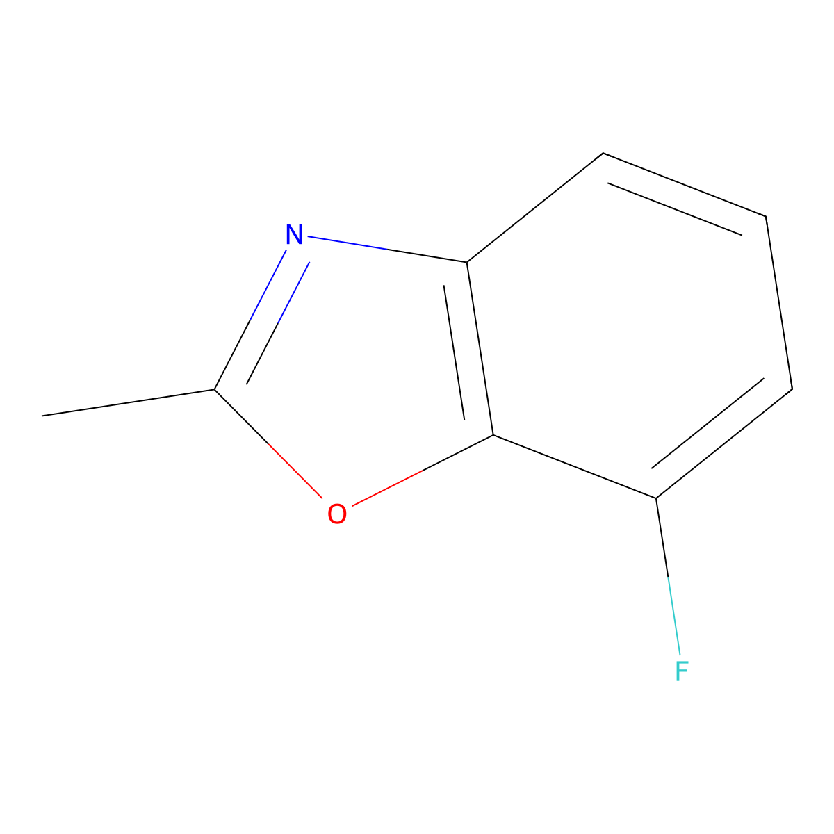 7-Fluoro-2-methylbenzoxazole molecular structure, CAS 1267628-77-2