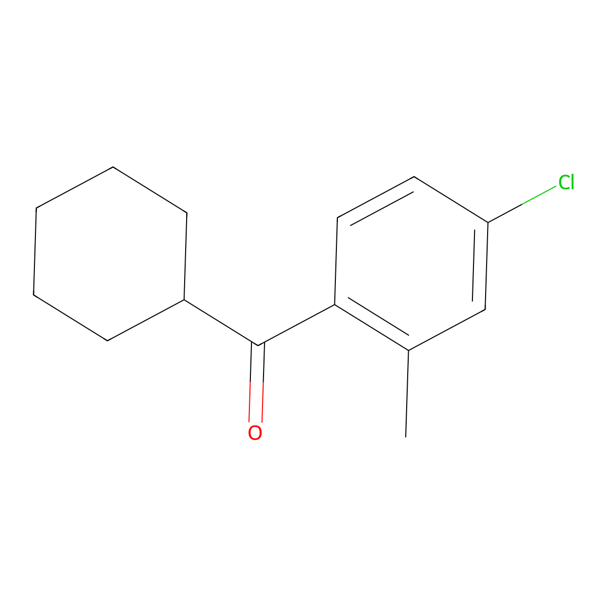 (4-Chloro-2-methylphenyl)(cyclohexyl)methanone molecular structure, CAS 1267629-19-5