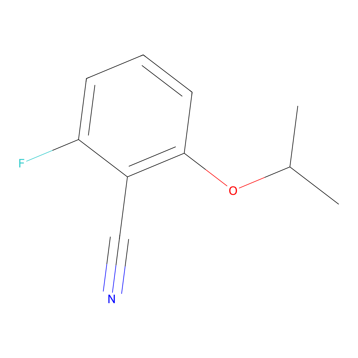 2-Fluoro-6-isopropoxybenzonitrile molecular structure, CAS 1267631-21-9