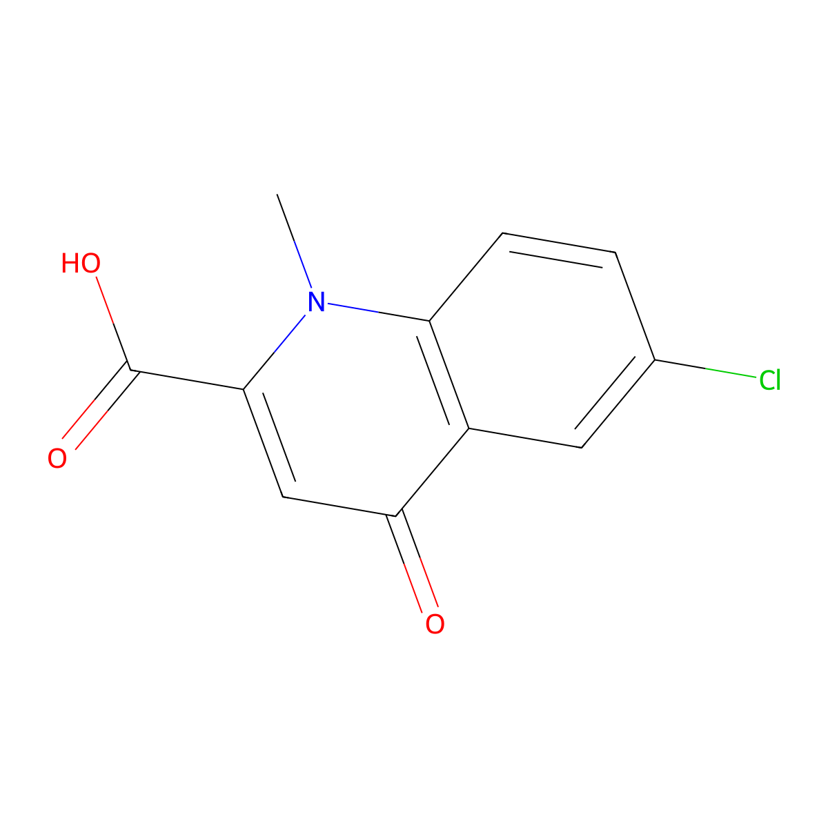 6-Chloro-1-methyl-4-oxo-1,4-dihydroquinoline-2-carboxylic acid molecular structure, CAS 1267633-49-7