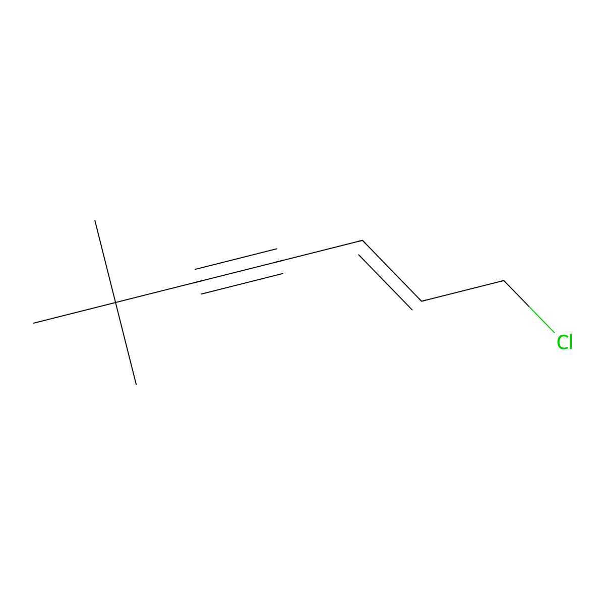 1-Chloro-6,6-dimethyl-2-hepten-4-yne molecular structure, CAS 126764-17-8