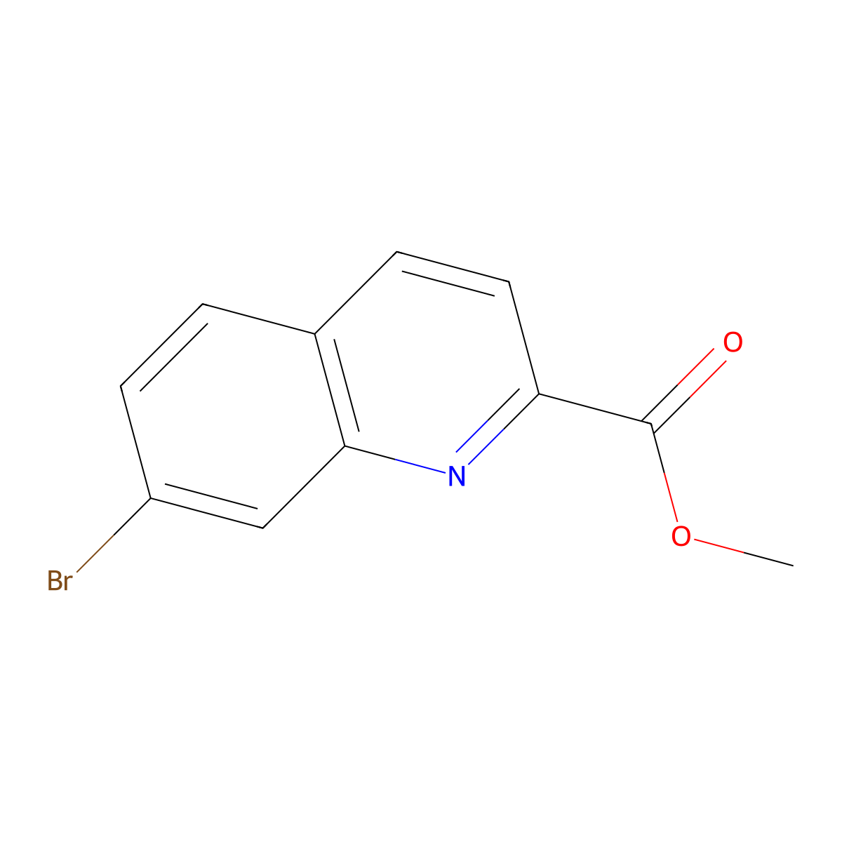 Methyl 7-bromoquinoline-2-carboxylate molecular structure, CAS 1267641-04-2
