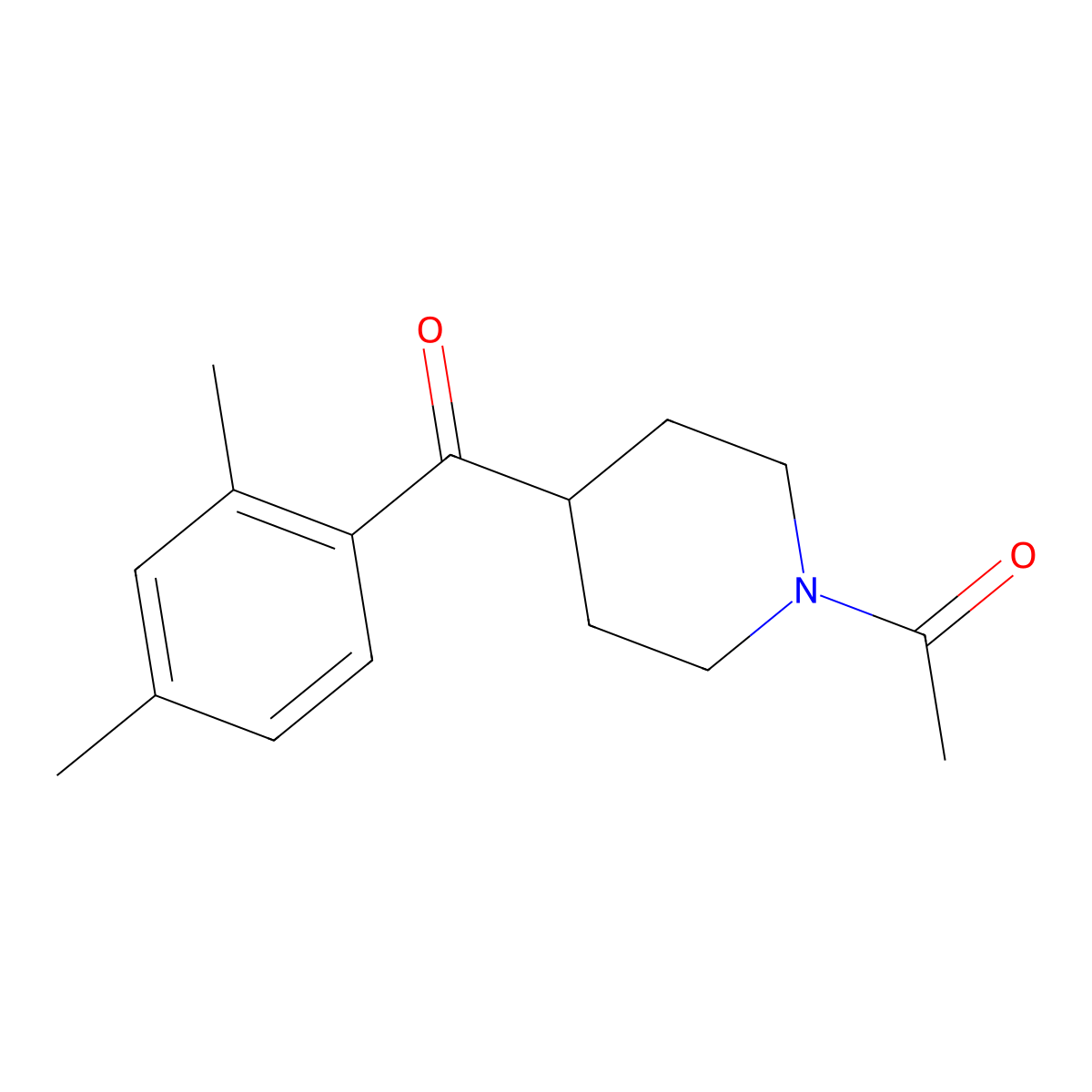 1-[4-(2,4-Dimethylbenzoyl)piperidin-1-yl]ethan-1-one molecular structure, CAS 1267642-46-5