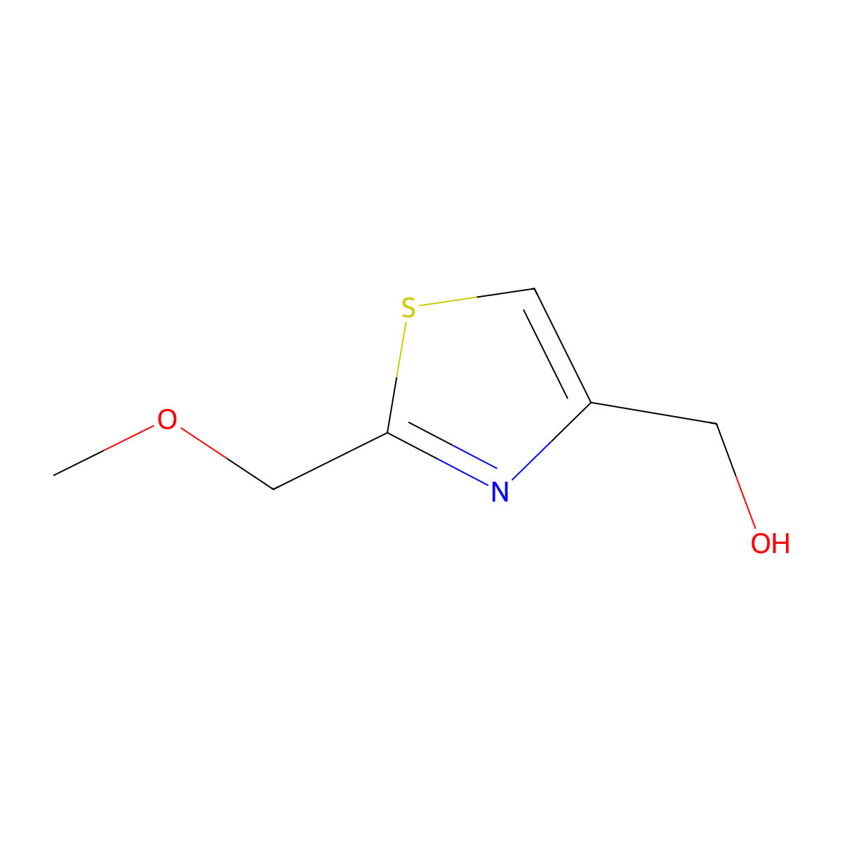 [2-(Methoxymethyl)-1,3-thiazol-4-yl]methanol molecular structure, CAS 1267648-21-4