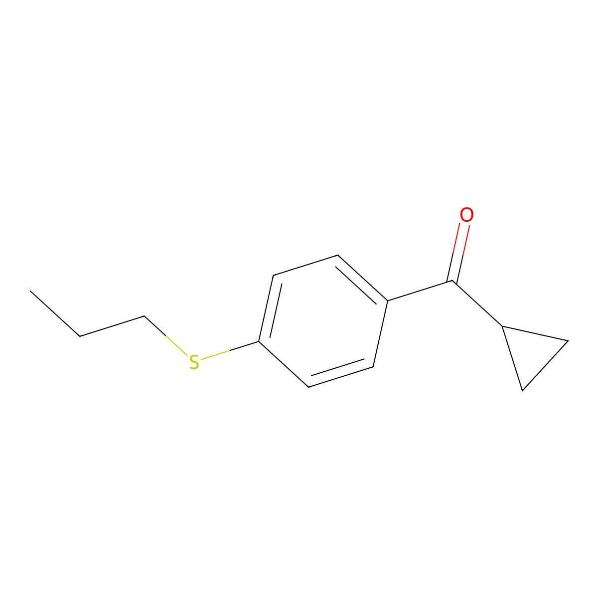 Cyclopropyl[4-(propylthio)phenyl]methanone molecular structure, CAS 1267652-84-5