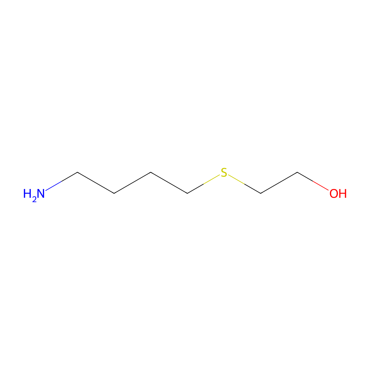 2-[(4-Aminobutyl)sulfanyl]ethan-1-ol molecular structure, CAS 1267660-50-3