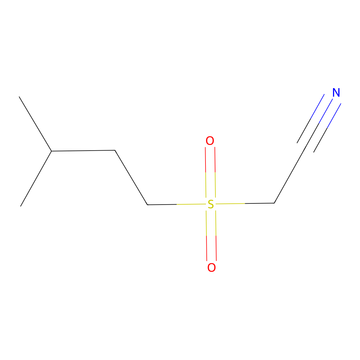 (Isopentylsulfonyl)methyl cyanide molecular structure, CAS 1267661-60-8
