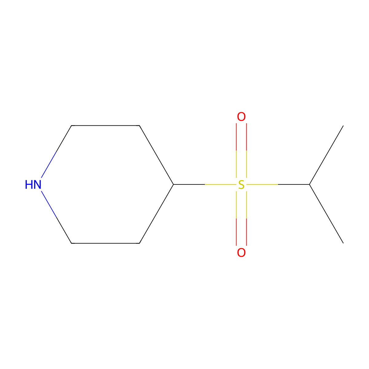 4-(Propane-2-sulfonyl)piperidine molecular structure, CAS 1267662-08-7