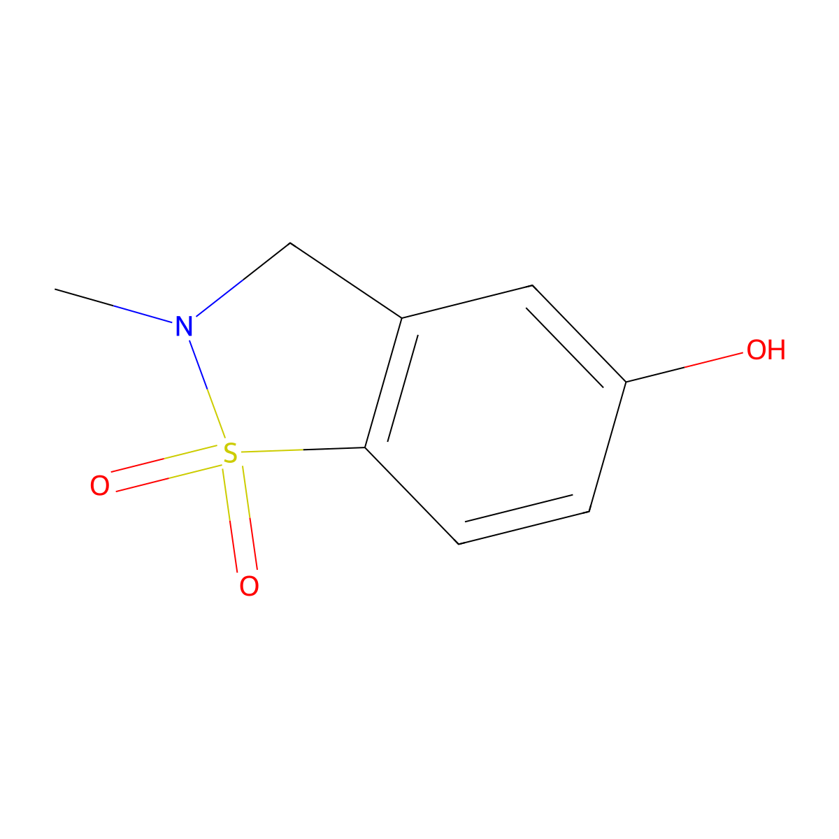 5-Hydroxy-2-methyl-2,3-dihydro-1lambda6,2-benzothiazole-1,1-dione molecular structure, CAS 1267663-34-2