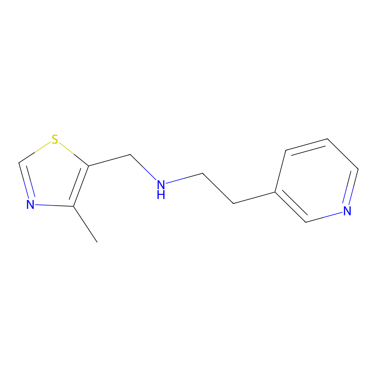 N-(4-methylthiazol-5-ylmethyl)-N-(2-pyridin-3-ylethyl)amine molecular structure, CAS 1267663-62-6