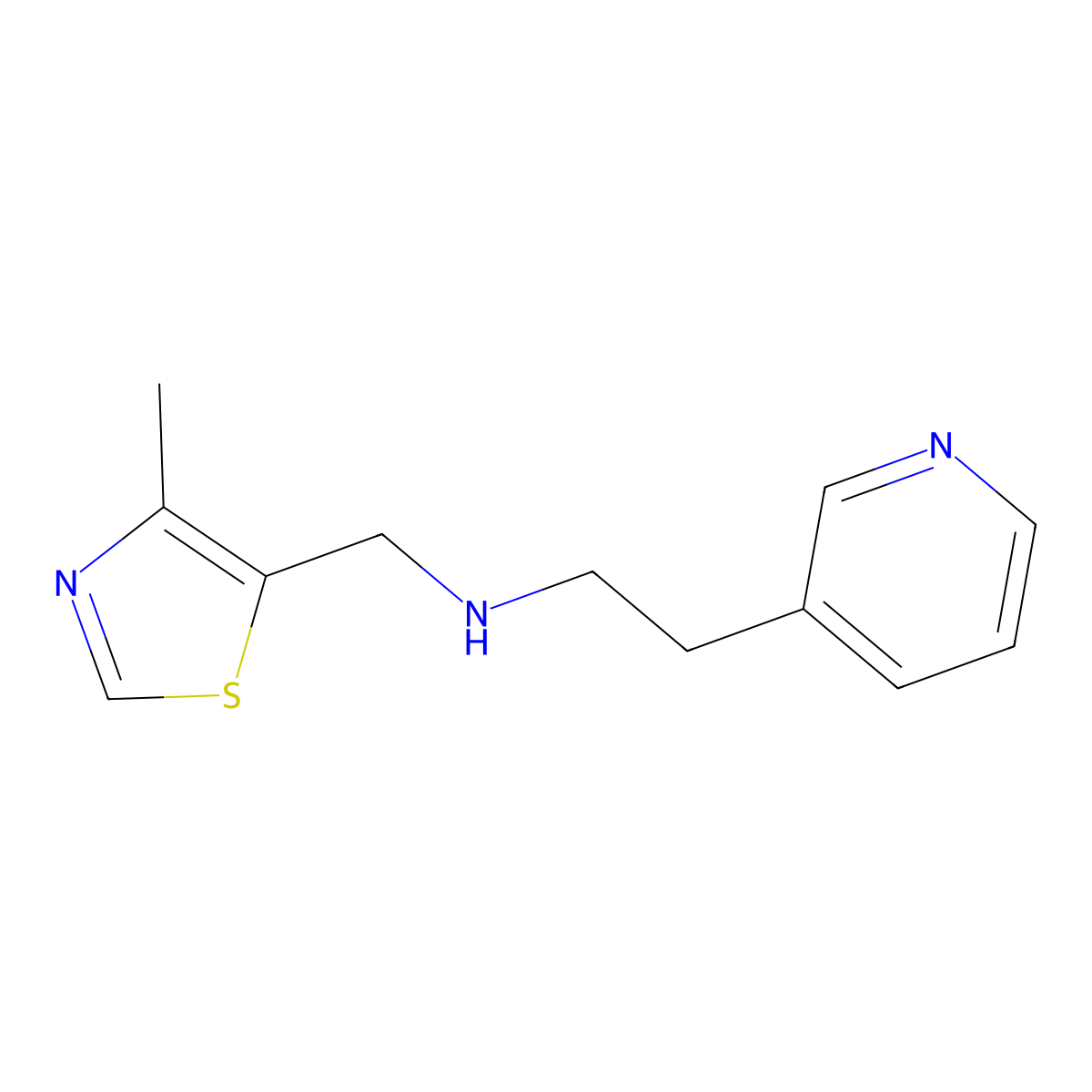N-(4-methylthiazol-5-ylmethyl)-N-(2-pyridin-3-ylethyl)amine molecular structure, CAS 1267663-62-6