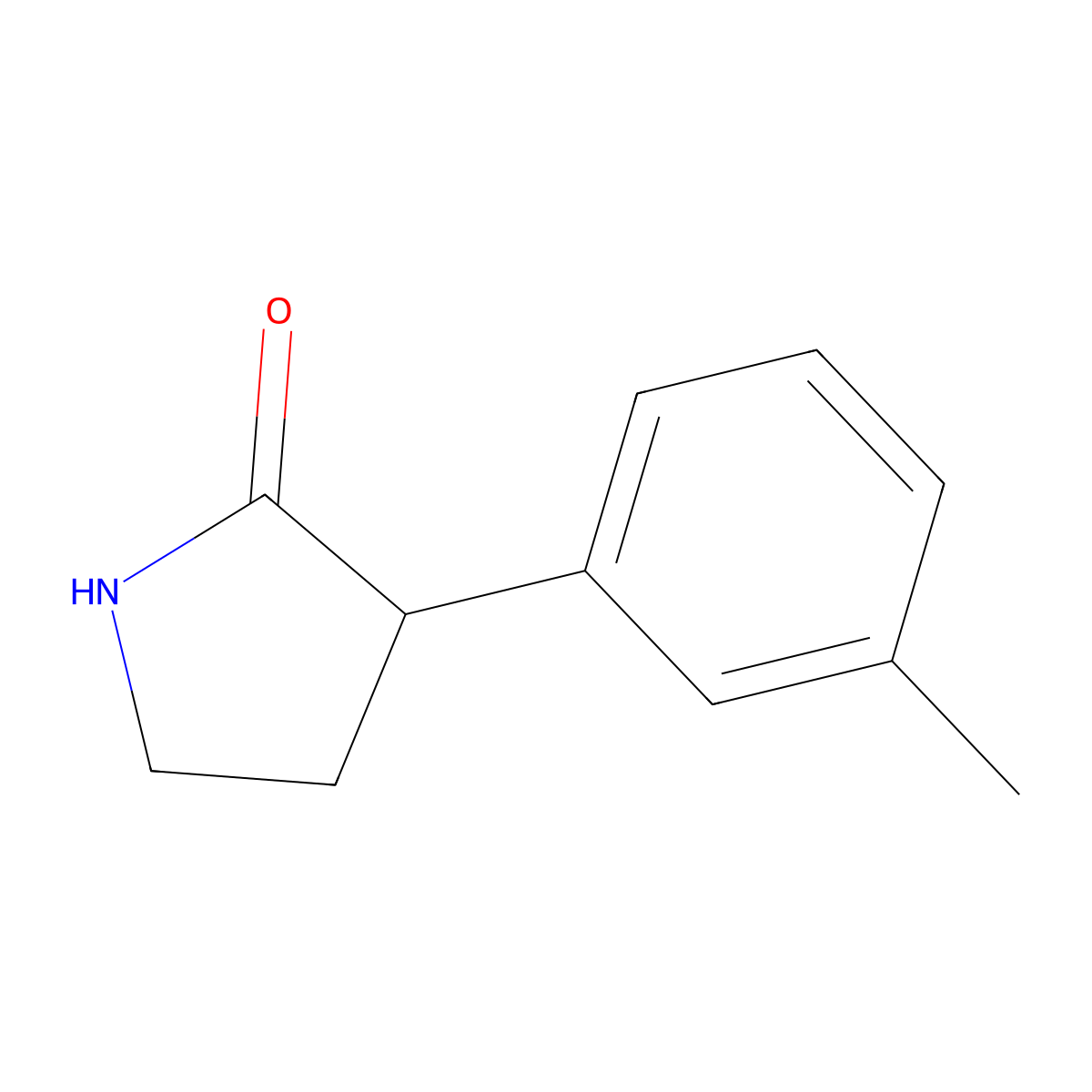 3-(3-Methylphenyl)pyrrolidin-2-one molecular structure, CAS 1267664-80-1