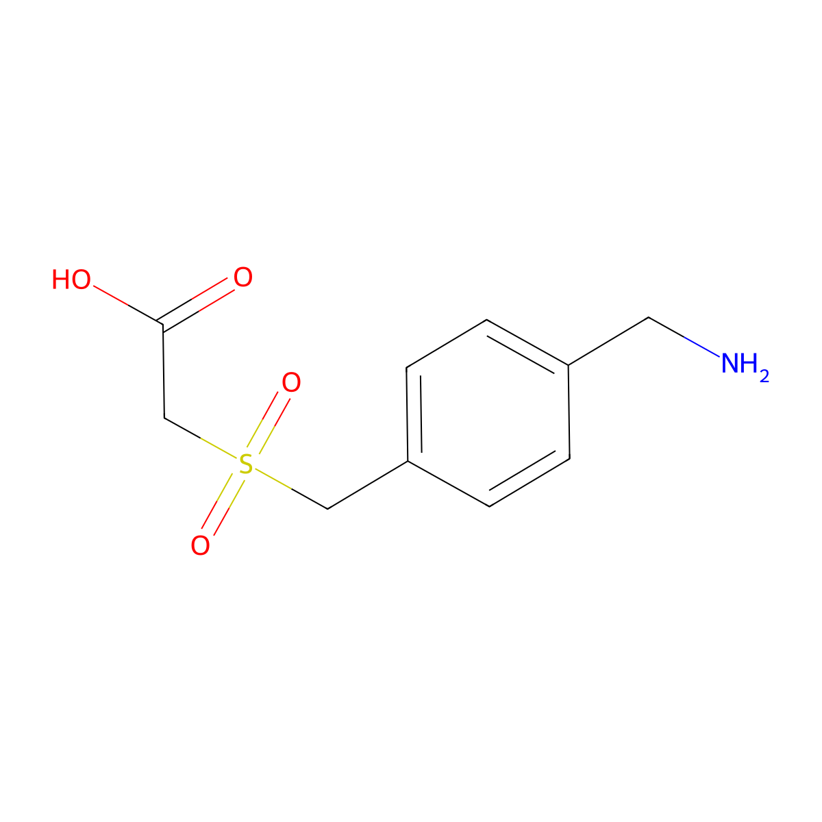 2-{[4-(Aminomethyl)phenyl]methanesulfonyl}acetic acid molecular structure, CAS 1267665-84-8
