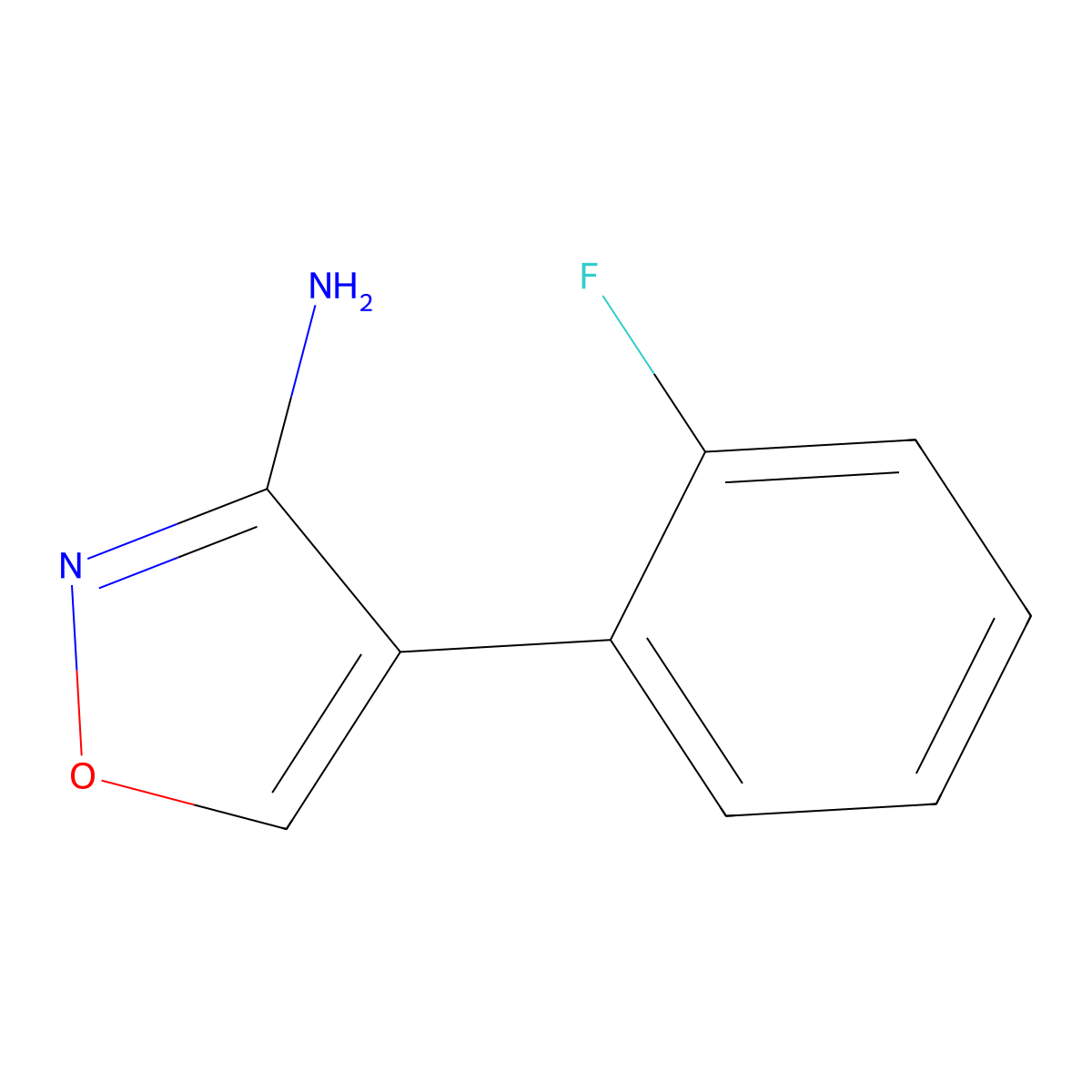 4-(2-Fluorophenyl)-1,2-oxazol-3-amine molecular structure, CAS 1267666-36-3