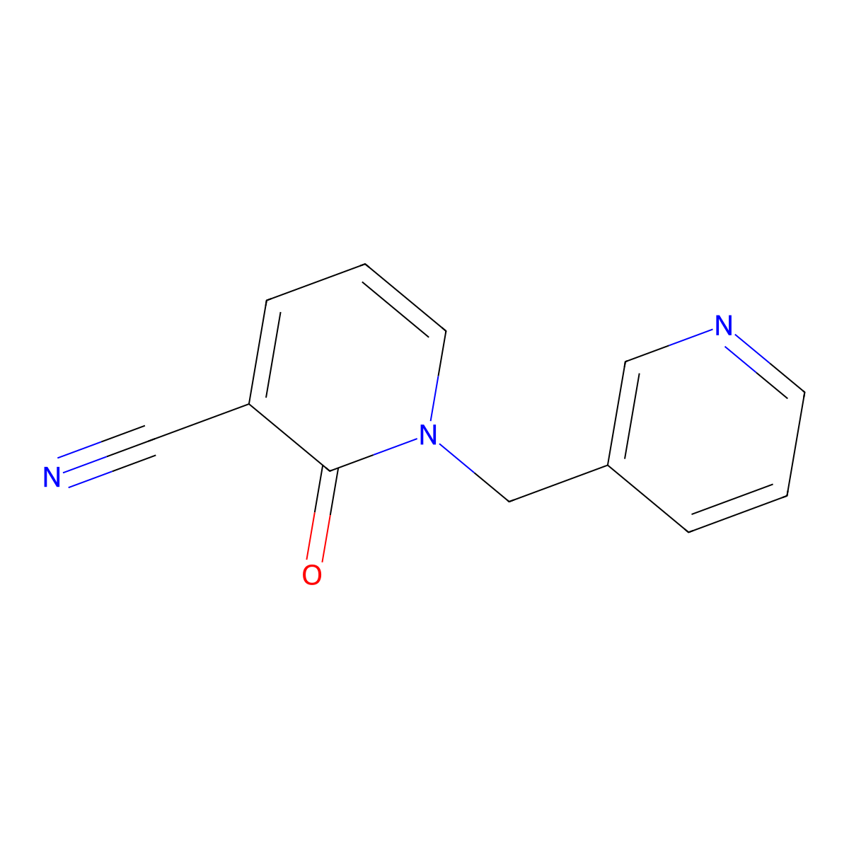 2-Oxo-1-(pyridin-3-ylmethyl)pyridine-3-carbonitrile molecular structure, CAS 1267668-14-3