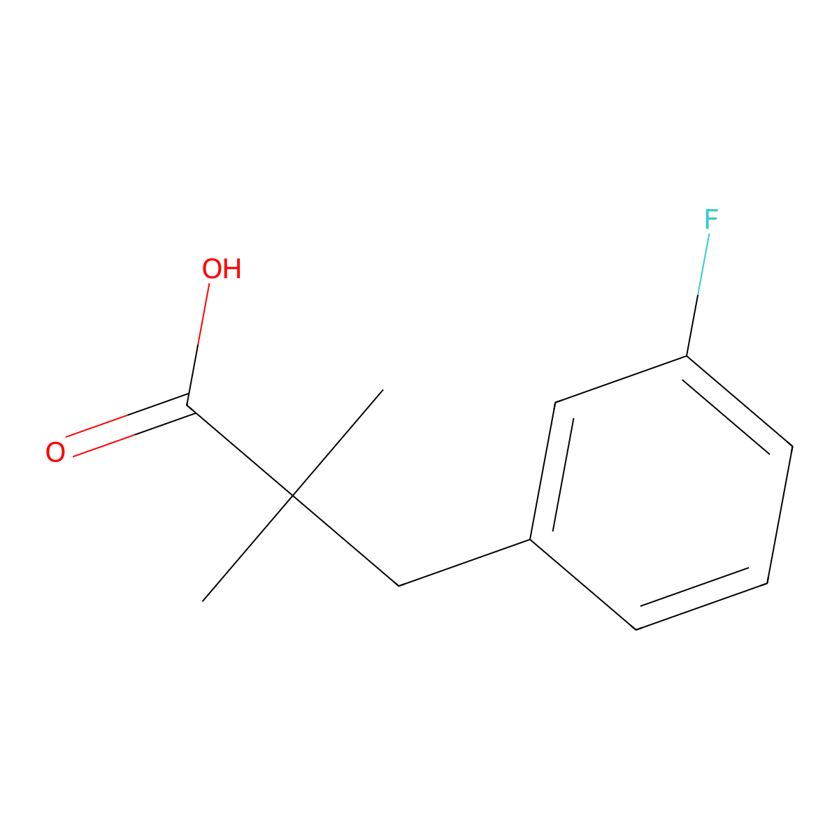 3-Fluoro-alpha,alpha-dimethyl-benzenepropanoic acid molecular structure, CAS 1267669-89-5