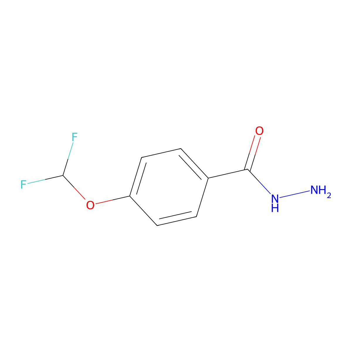 4-(Difluoromethoxy)benzohydrazide molecular structure, CAS 126767-63-3