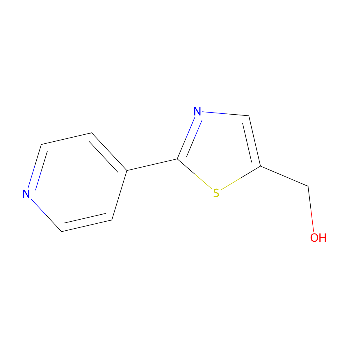 (2-(Pyridin-4-yl)thiazol-5-yl)methanol molecular structure, CAS 1267675-85-3