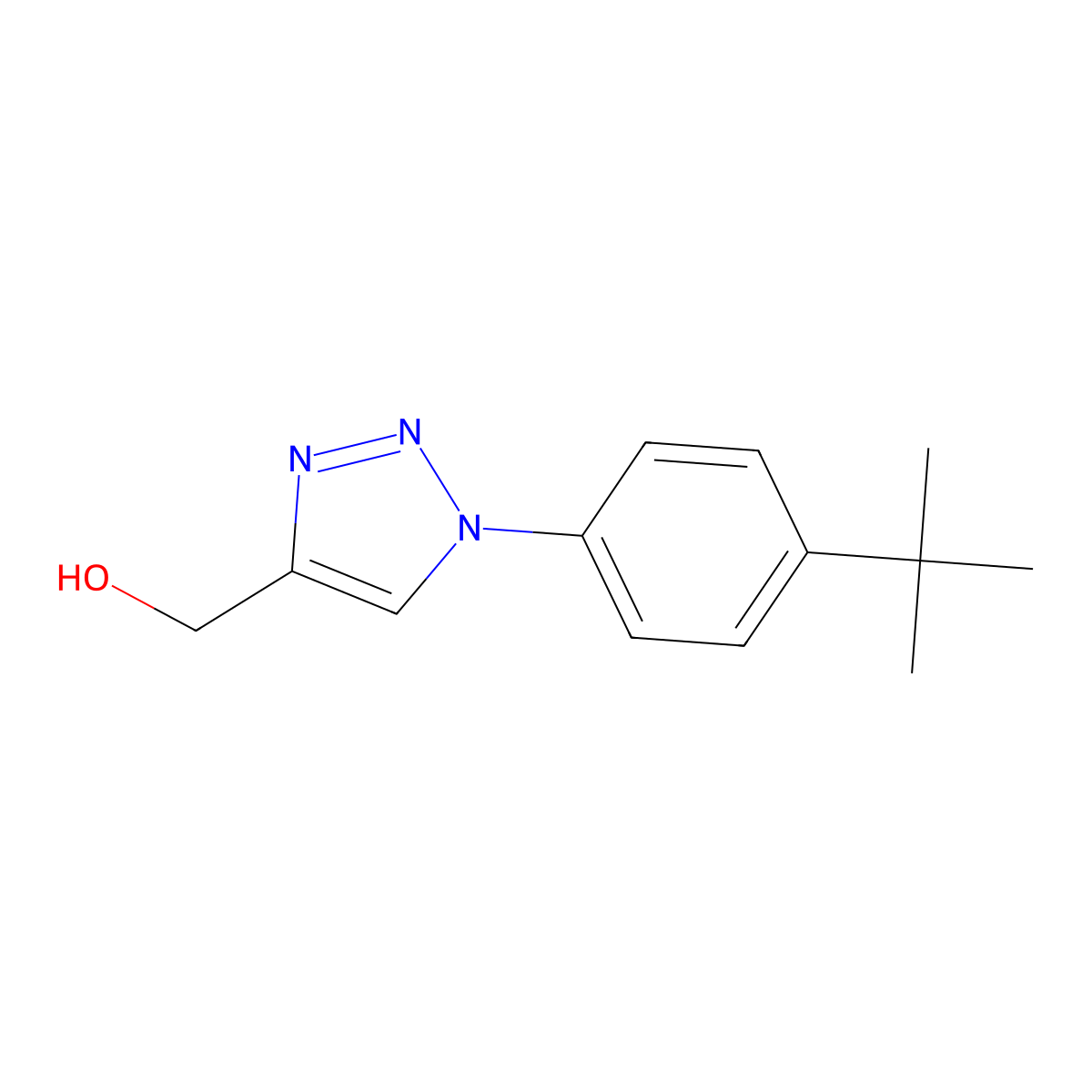[1-(4-tert-butylphenyl)-1H-1,2,3-triazol-4-yl]methanol molecular structure, CAS 1267681-55-9